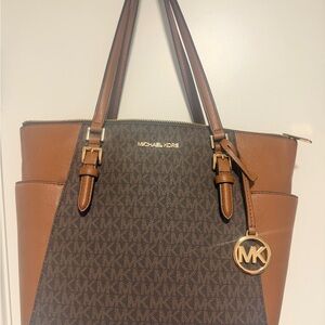 Michael Kors Signature Brown and Tan Tote